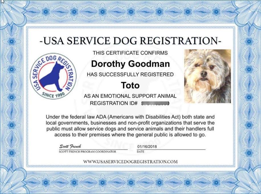 Emotional Support Animal Deluxe Registration Package - Image 3